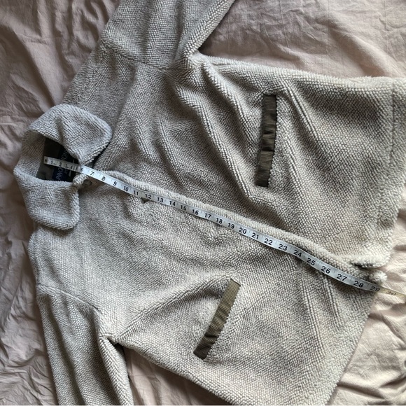 Vintage Innovations by IZZI Ivory Relaxed Button Sherpa Jacket Barn Coat Medium - Picture 7 of 12